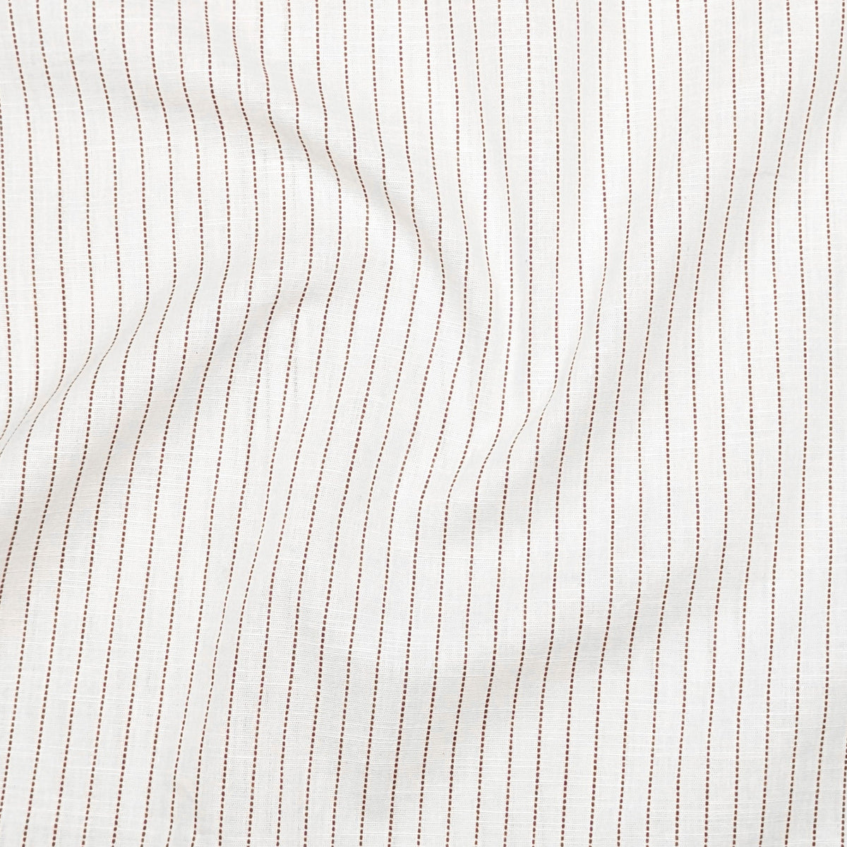 Fine Maroon Pinstripe Linen Shirt