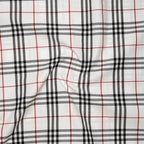 White Tartan Check Cotton Shirt For Men