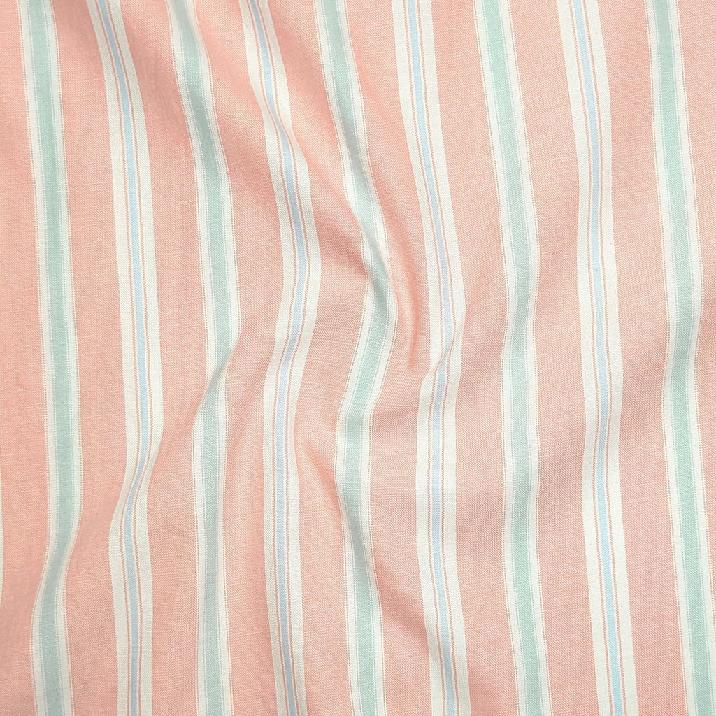 Rose Mist Oxford Stripe Cotton Shirt For Men