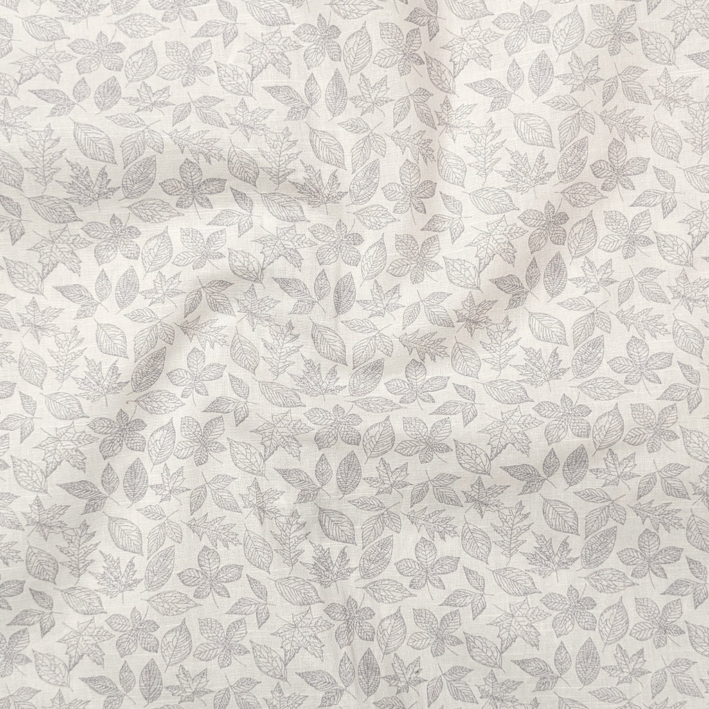 White Lavender Abstract Linen Shirt For Men