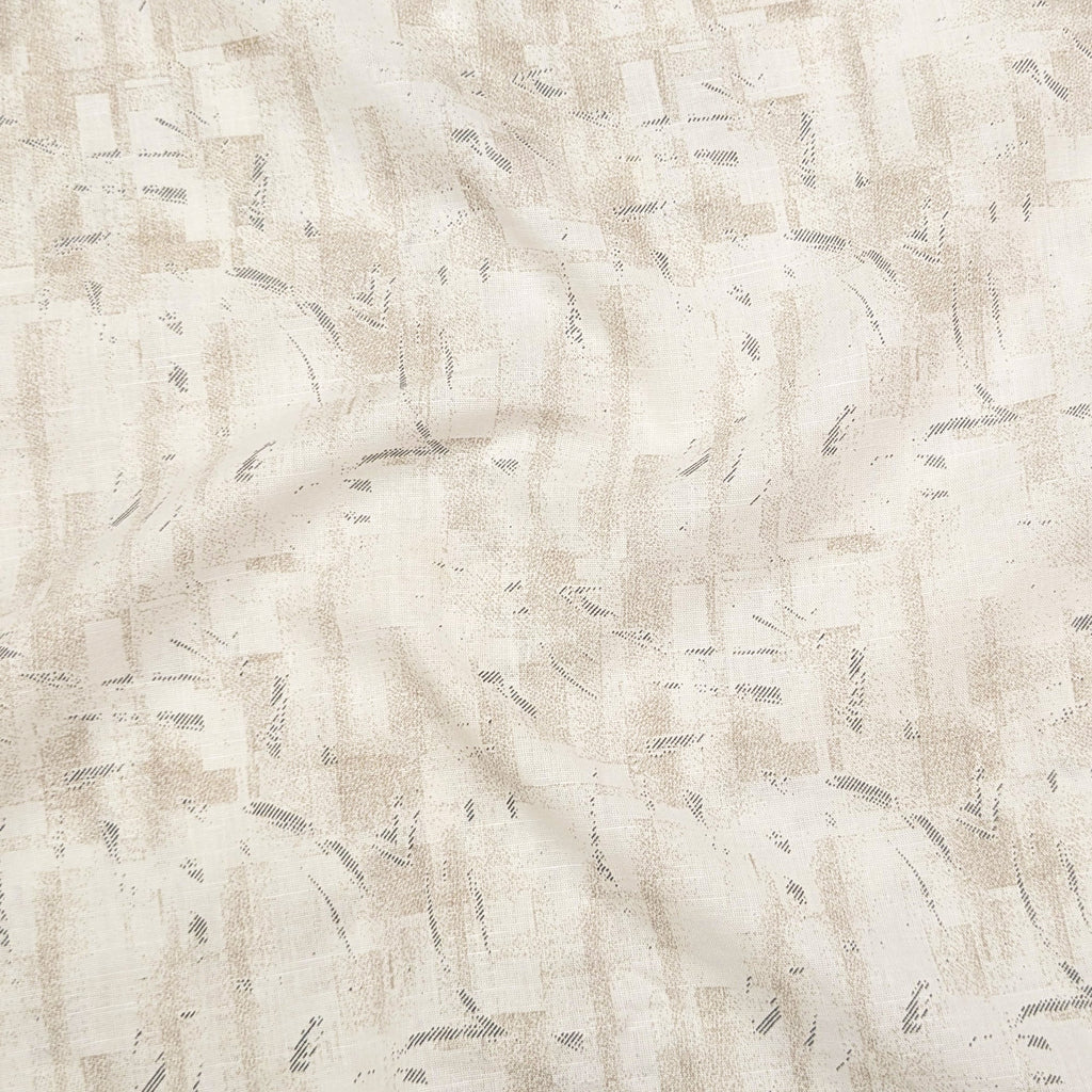 Sandstone Abstract Linen Shirt For Men