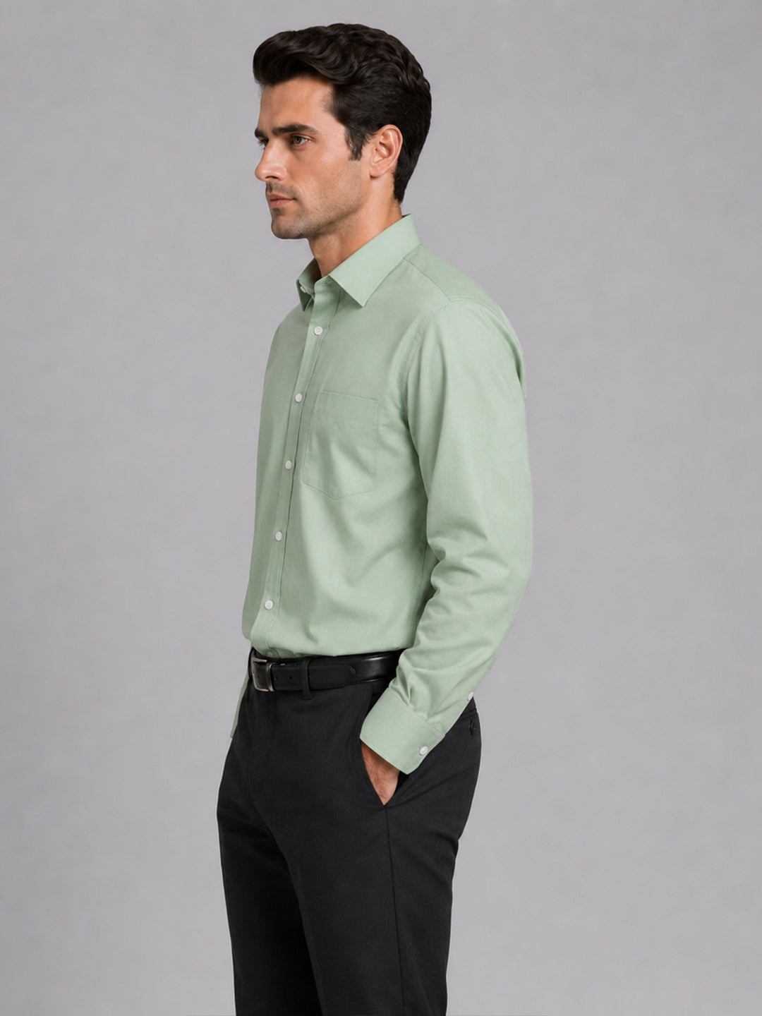 Pack of 2 Sea Green & Sky Blue Formal Oxford Cotton Shirt For Men