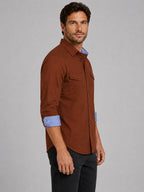 Pack Of 2 Cargo Style Brown & Khaki Shirt