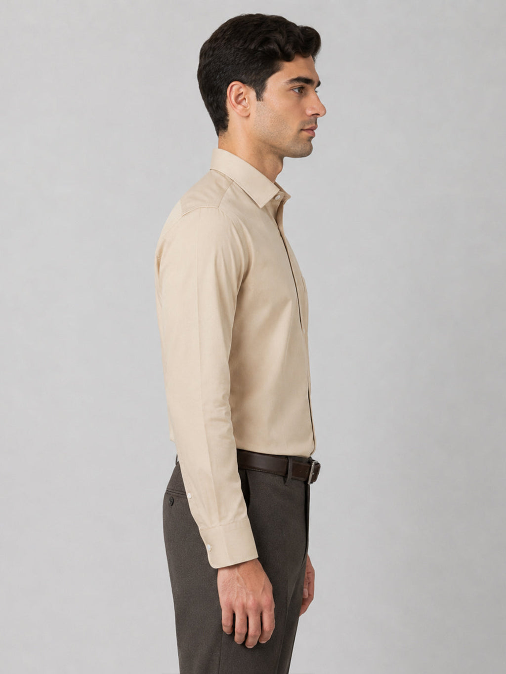Pack of 2 Sea Green & Cream Formal Oxford Cotton Shirt For Men