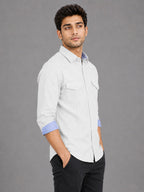 Cargo Style White Shirt