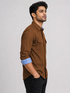 Cargo Style Dusty Brown Shirt