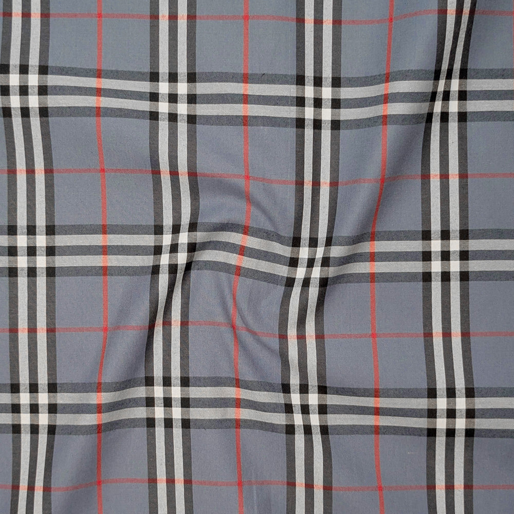 Denim Tartan Check Cotton Shirt For Men