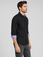 Cargo Style Black Shirt