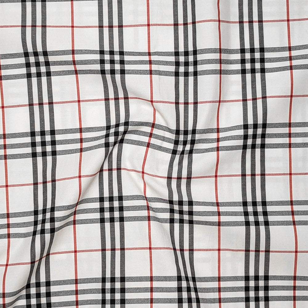 Pack of 2 Tartan Check Cotton Shirt (White & Denim)