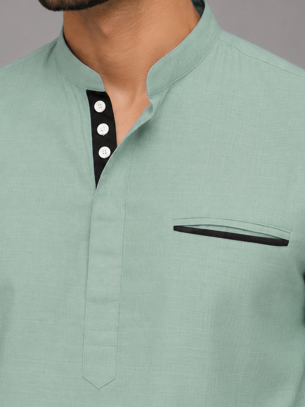 Casual Fit Sea Green Kurta For Men