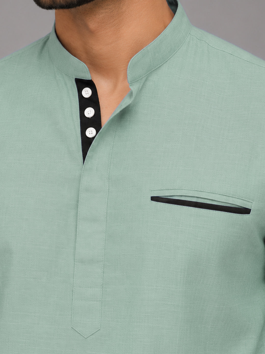 Casual Fit Sea Green Kurta For Men