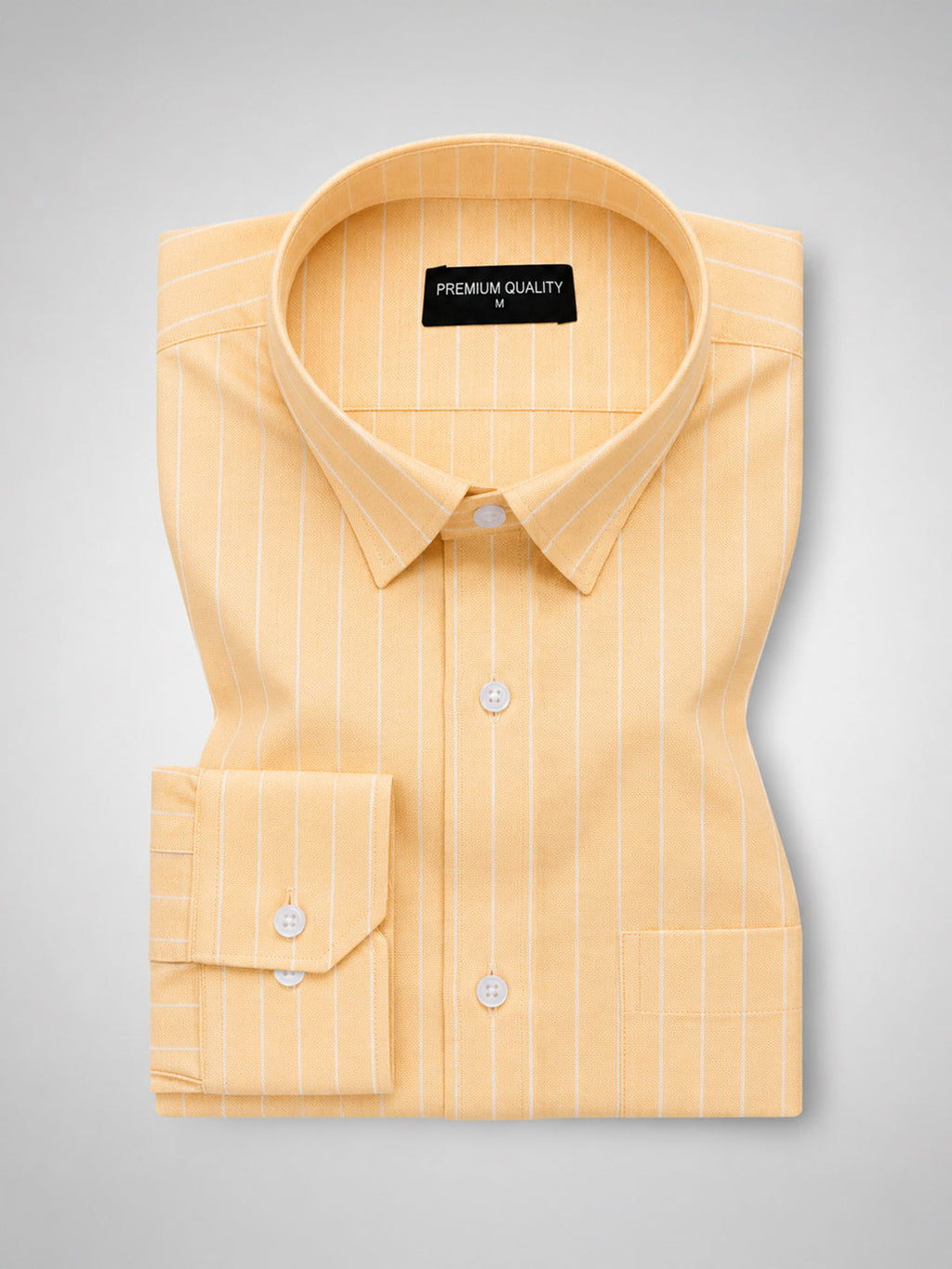 Lemon & Cream Pinstripe Oxford Pack of 2 Shirts For Men