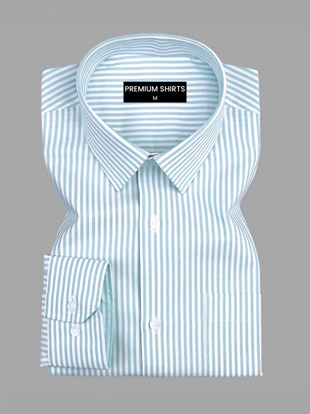 Sky Blue & Pista Stripe Oxford Pack of 2 Shirts For Men