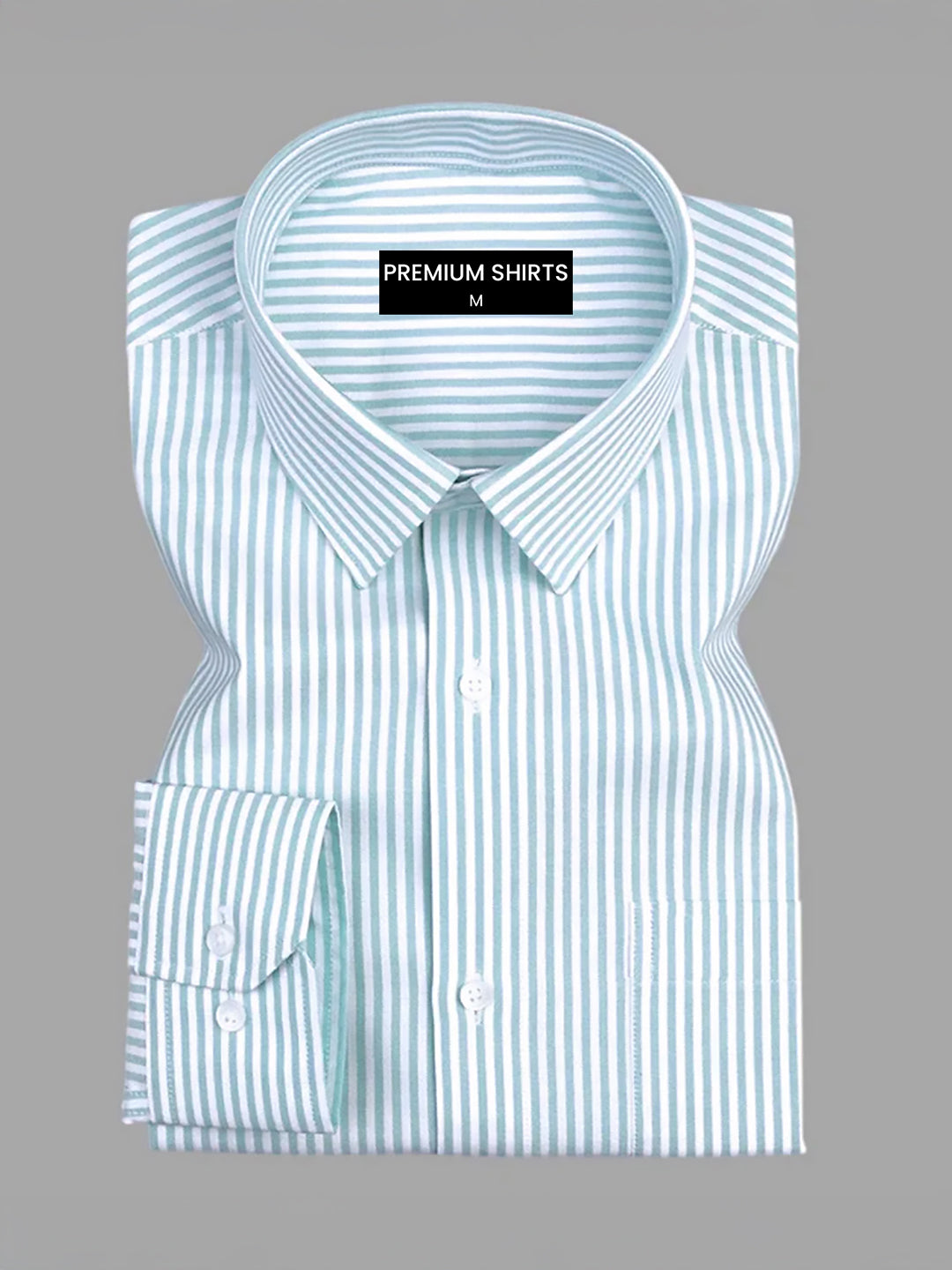 Sky Blue & Pista Stripe Oxford Pack of 2 Shirts For Men