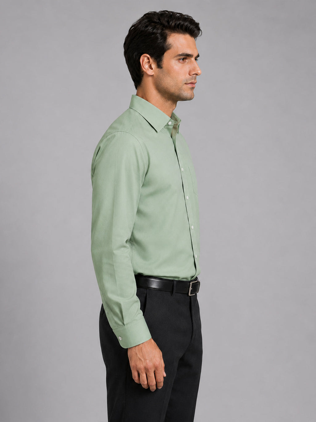 Pack of 2 Olive & Sea Green Formal Oxford Cotton Shirt For Men