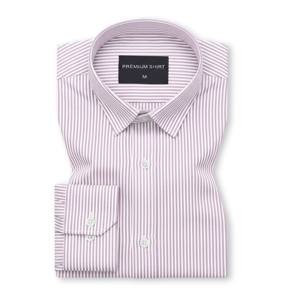 Purple Stripes Satin Shirt for Men