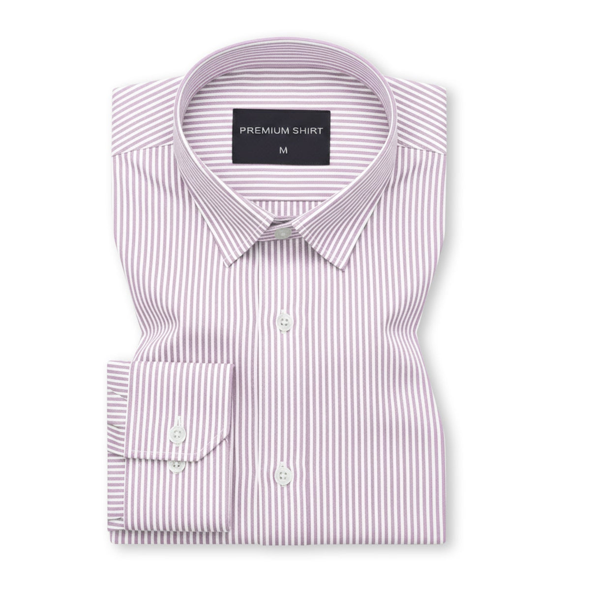Purple Stripes Satin Shirt for Men