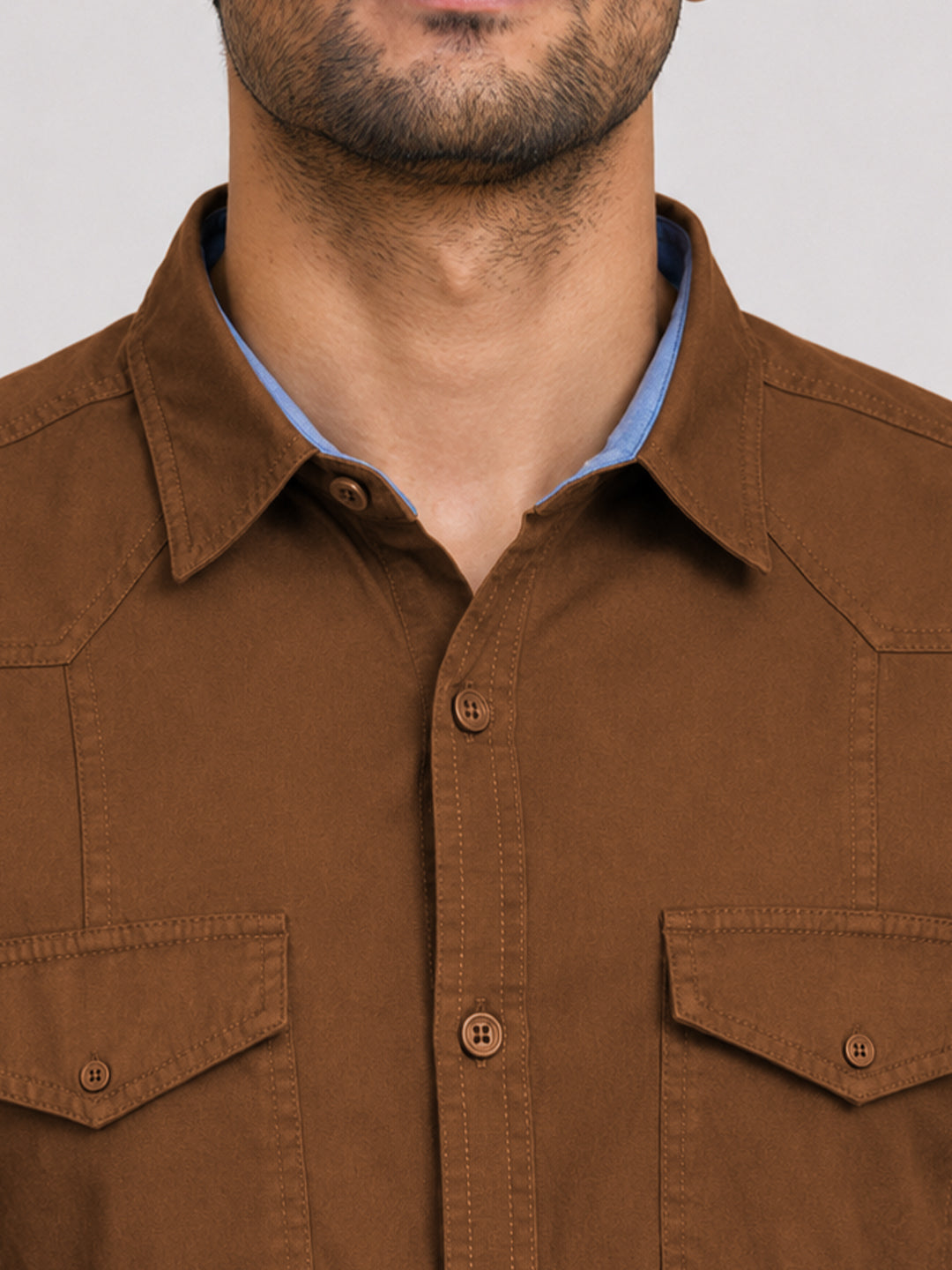 Pack Of 3 Cargo Style Dusty Brown, Olive & Dark Brown Shirt