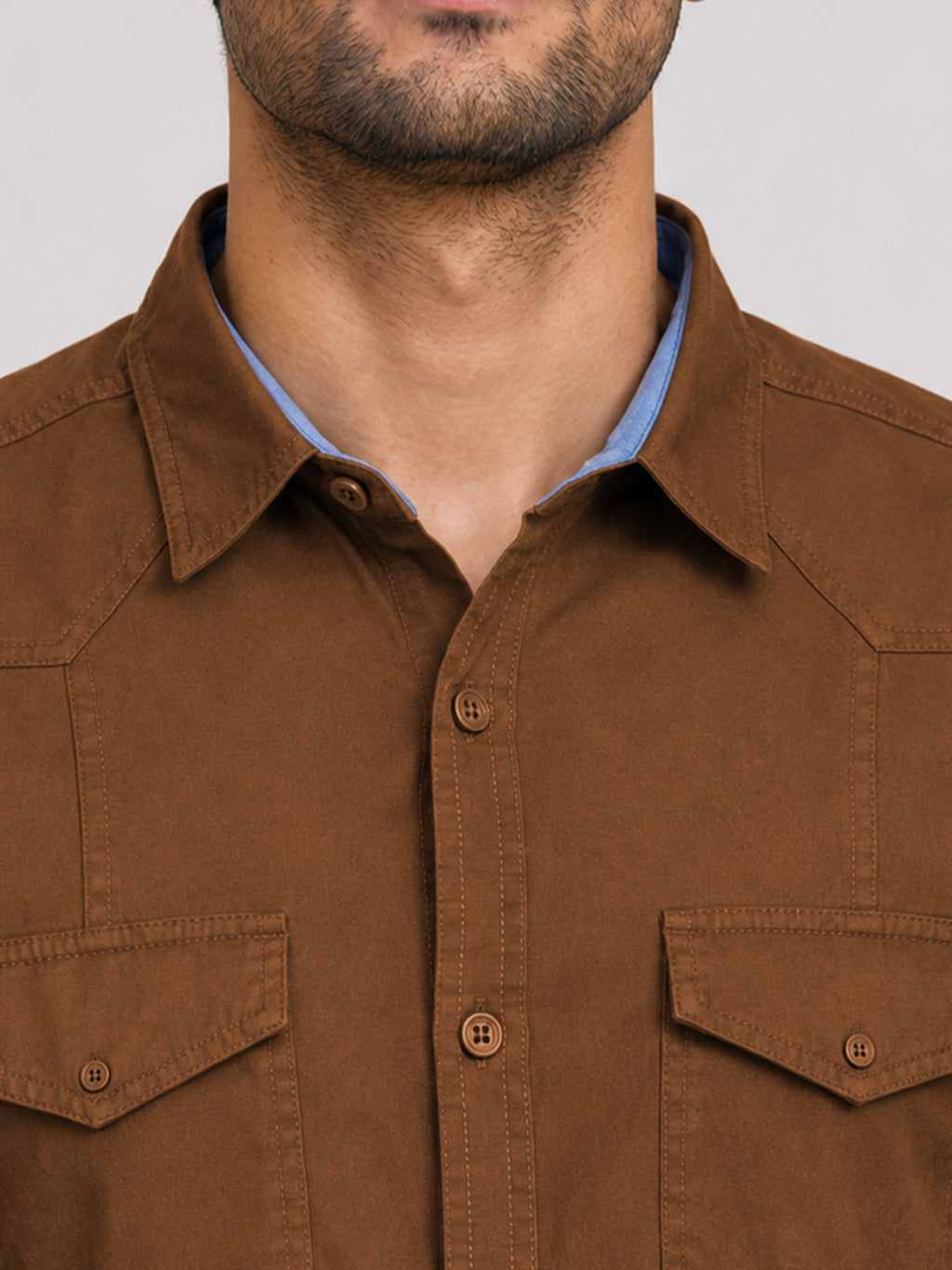 Pack Of 2 Cargo Style Wine & Dusty Brown Shirt