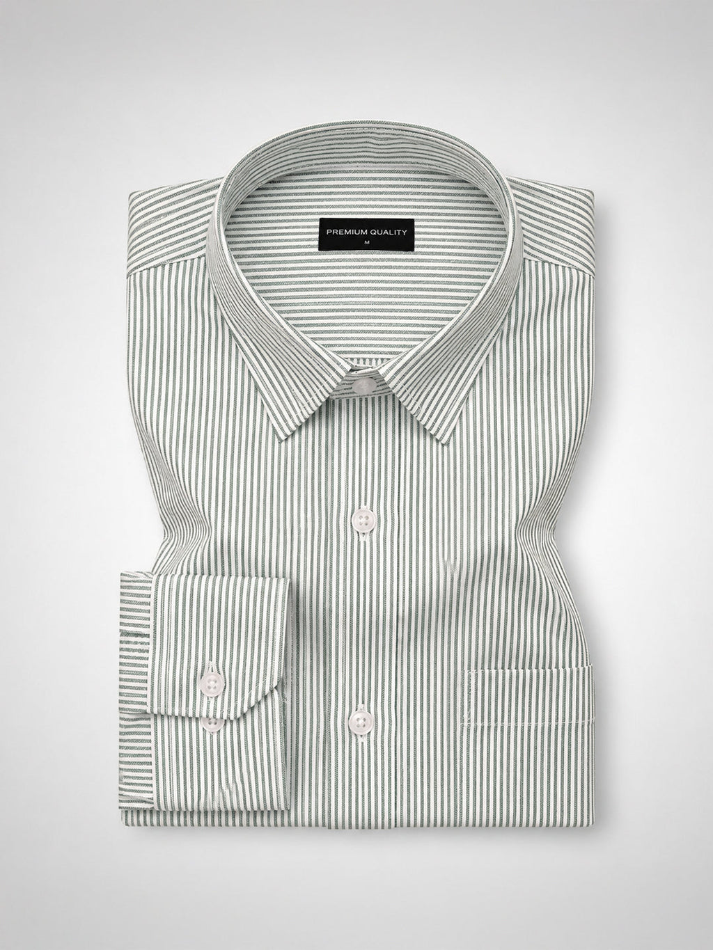 Dark Green & Light Green Oxford Pack of 2 Stripe Shirts For Men