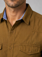 Pack Of 3 Cargo Style Beige, Mehendi & Bottle Green Shirt