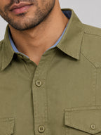 Pack Of 3 Cargo Style Dusty Brown, Olive & Dark Brown Shirt