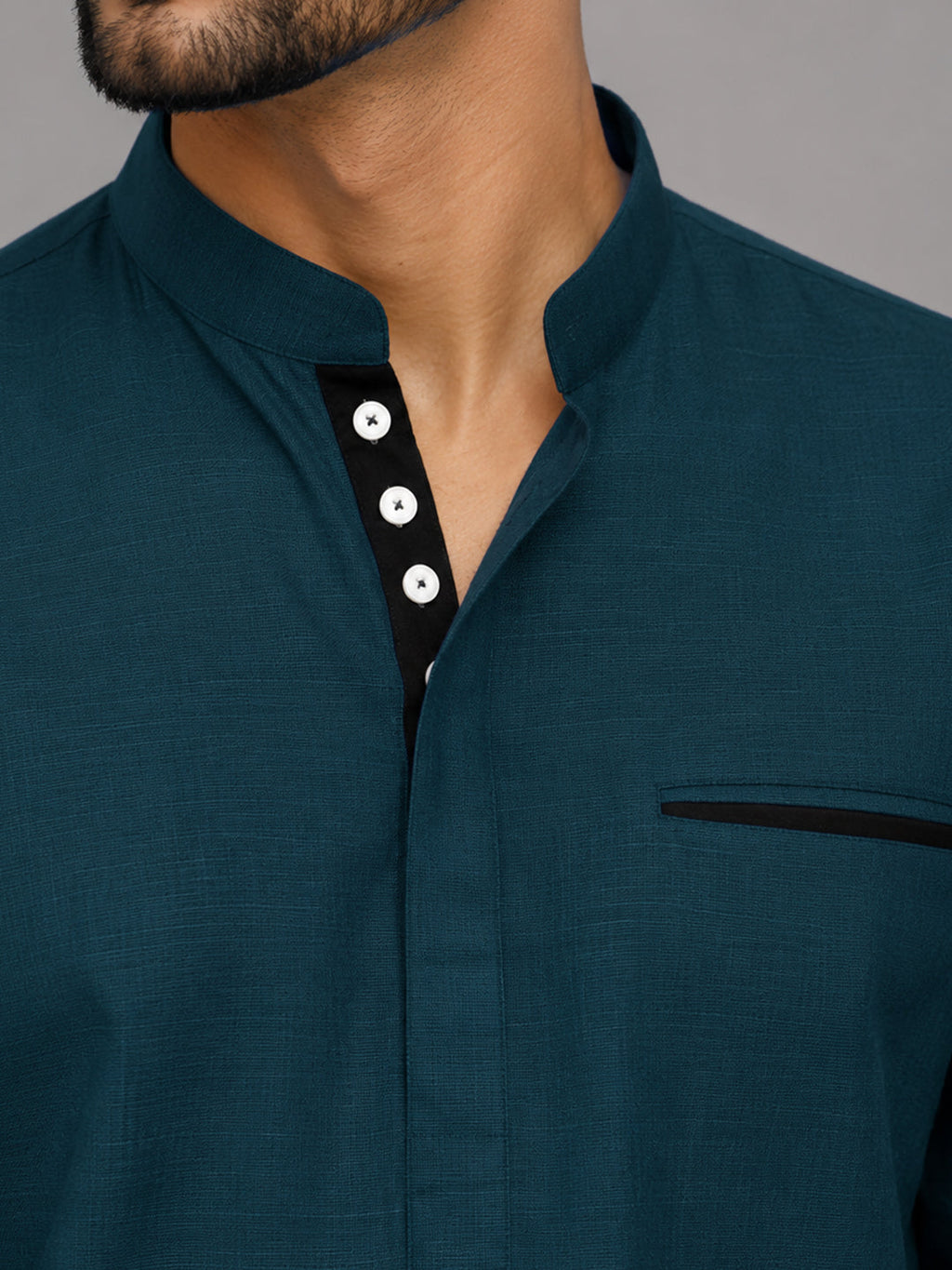 Casual Fit Royal Blue Kurta For Men