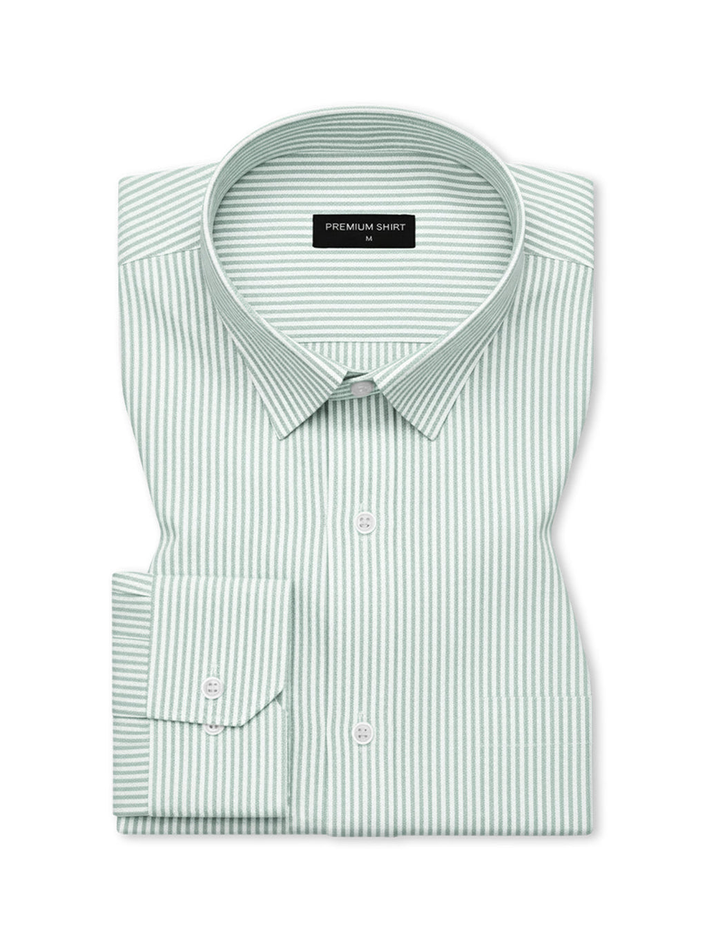 Dark Green & Light Green Oxford Pack of 2 Stripe Shirts For Men
