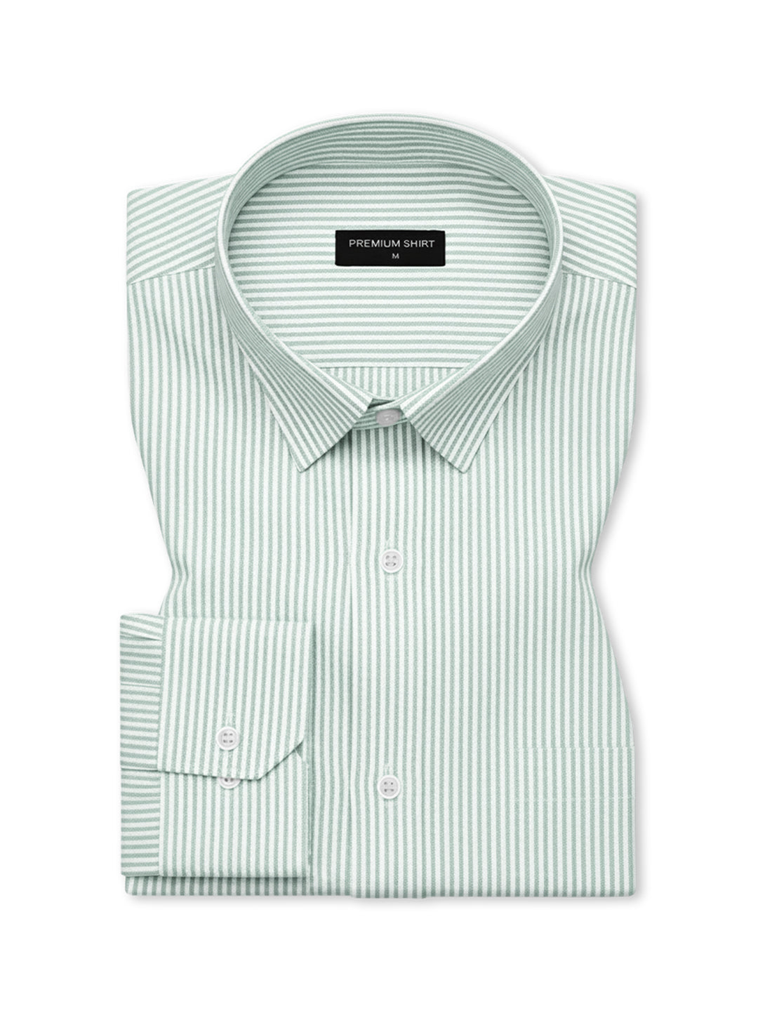 Dark Green & Light Green Oxford Pack of 2 Stripe Shirts For Men