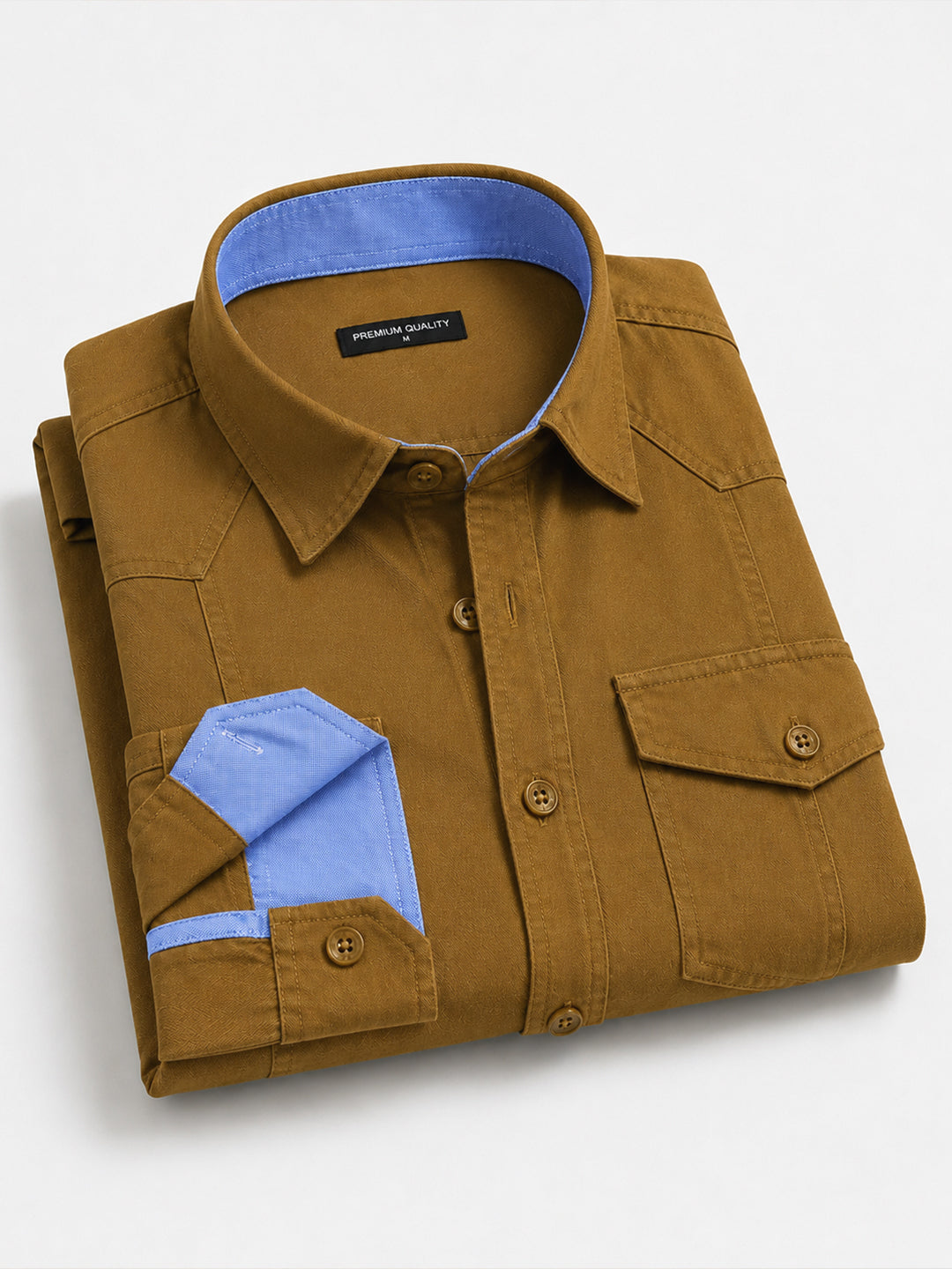 Pack Of 2 Cargo Style Dusty Brown & Mehendi Shirt