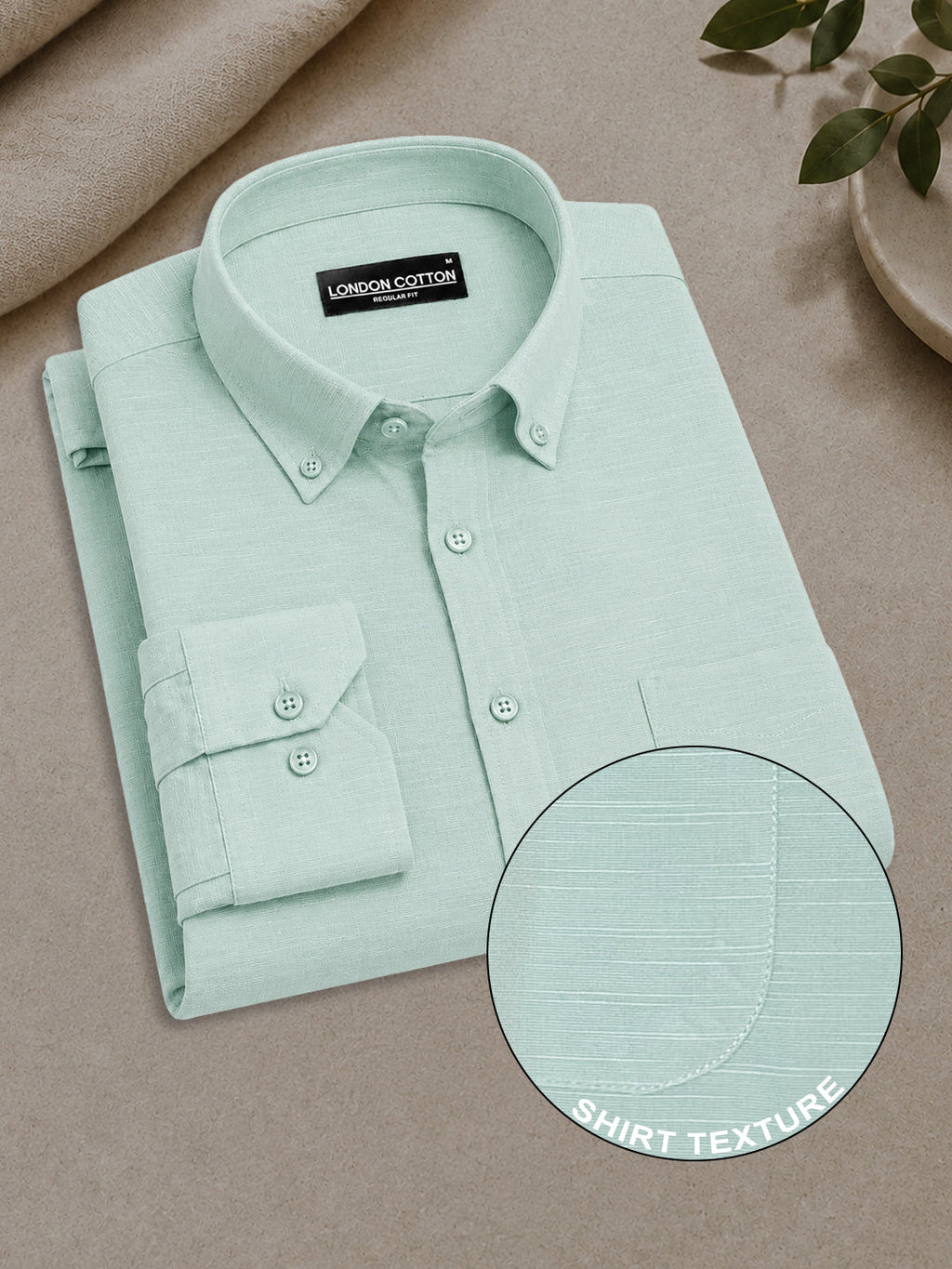 Turkish Blue Linear Linen Shirt