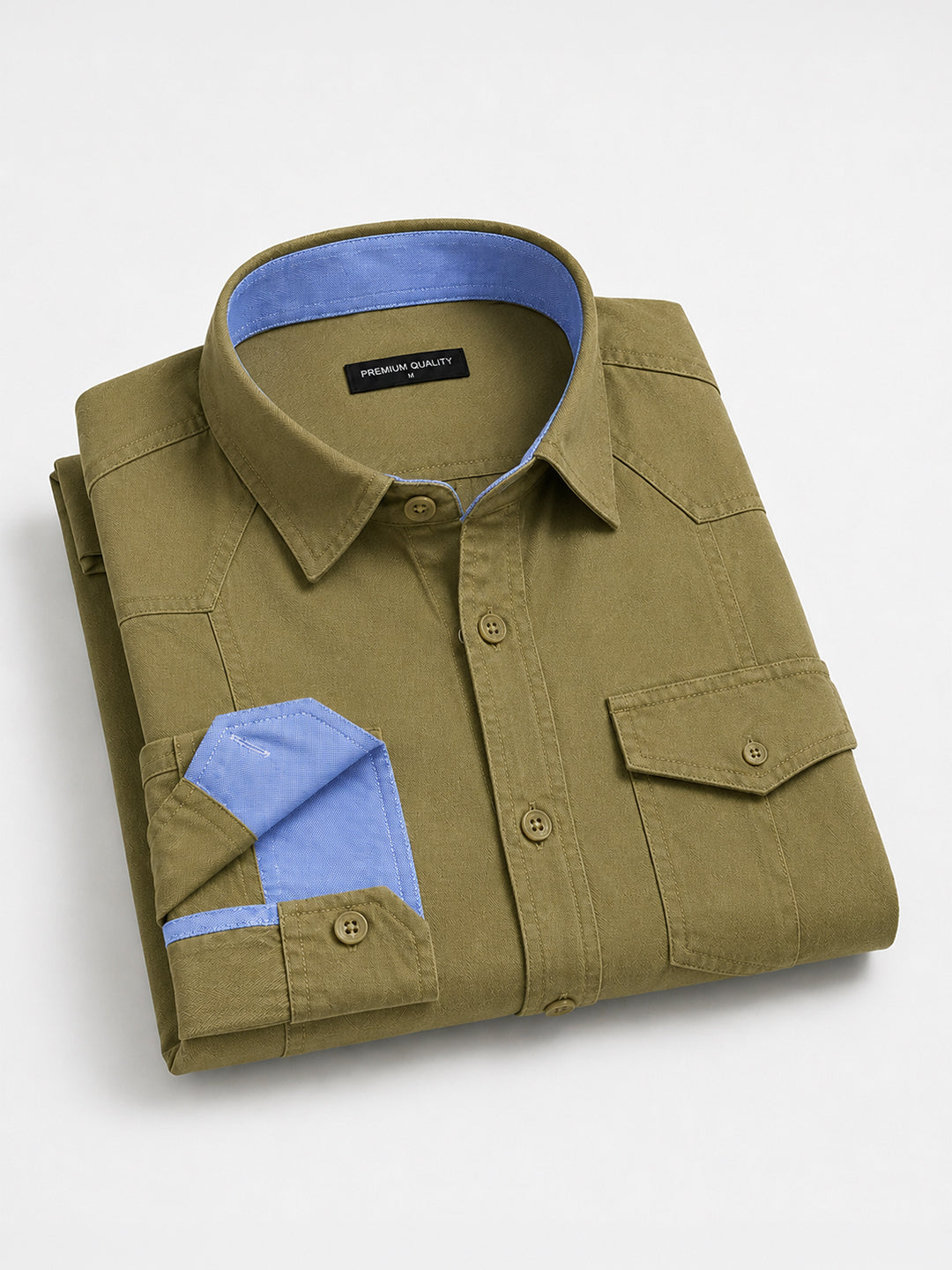 Cargo Style Olive Shirt