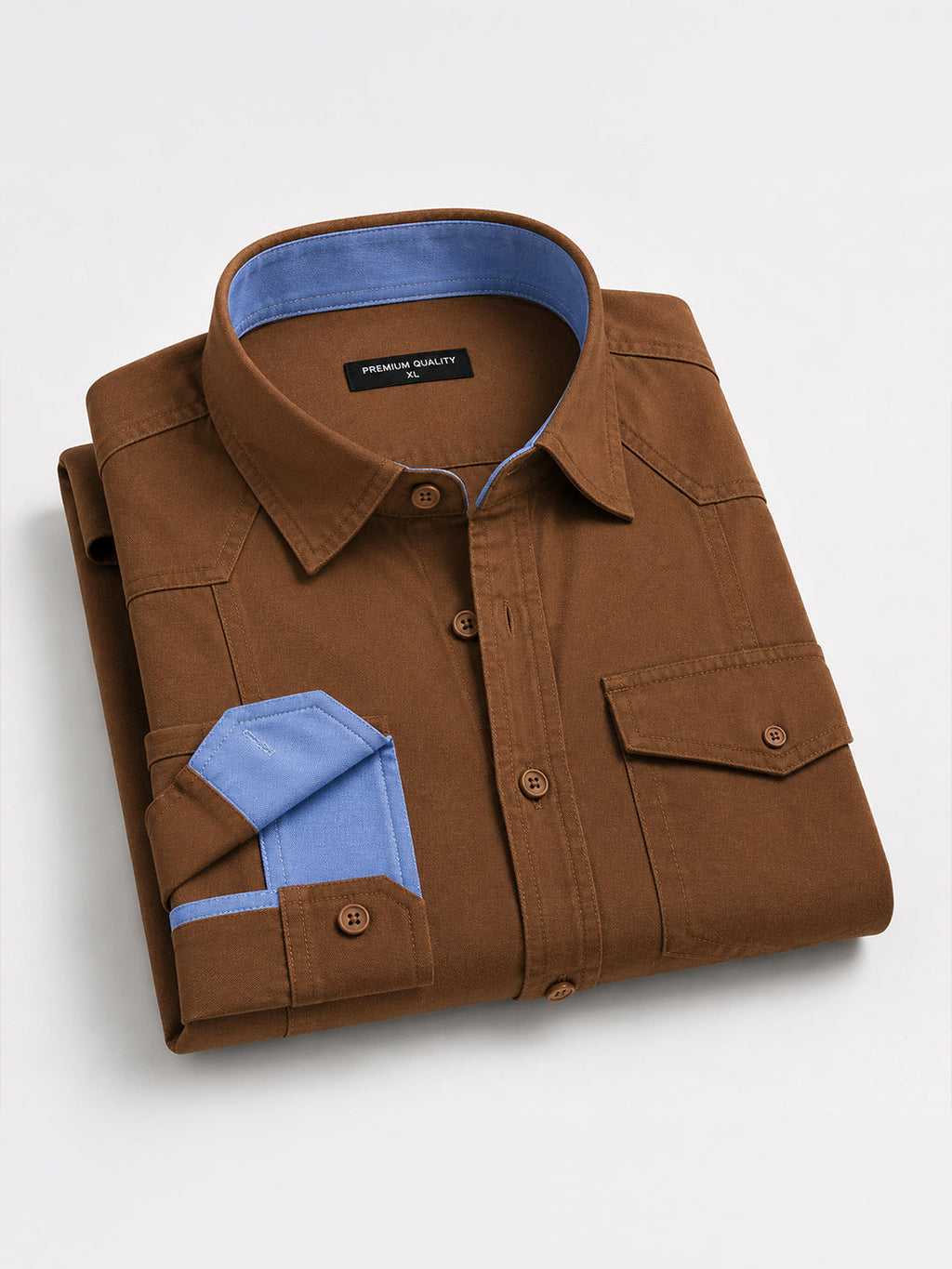 Pack Of 2 Cargo Style Dusty Brown & Black Shirt