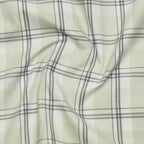 Pale Pistachio Classic Check Oxford Cotton Shirt For Men