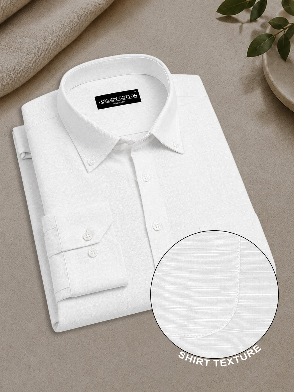 White Linear Linen Shirt