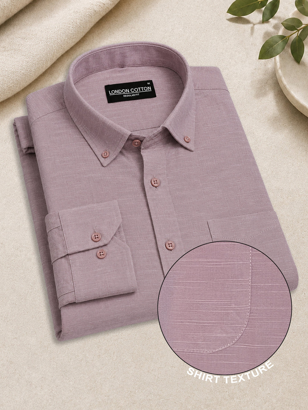 Lavender Linear Linen Shirt