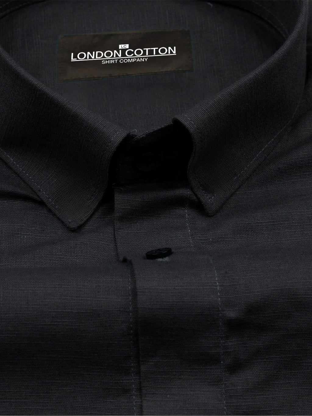 Black Linear Linen Shirt