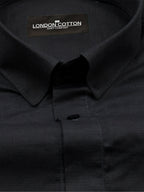 Black Linear Linen Shirt