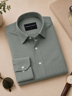 Pack of 2 Olive & Denim Blue Formal Oxford Cotton Shirt For Men