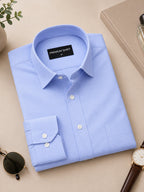 Pack of 2 Maroon & Denim Blue Formal Oxford Cotton Shirt For Men