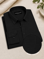 Black Linear Linen Shirt