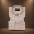 Oxford Cotton Beige Shirt For Men