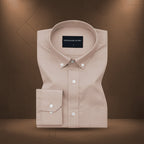 Oxford Cotton Beige Shirt For Men