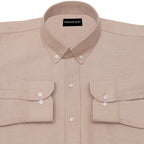 Oxford Cotton Beige Shirt For Men