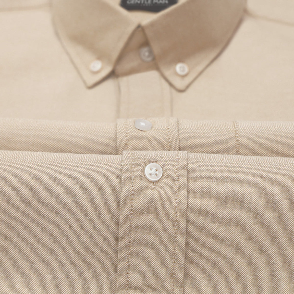 Pack of 2 Oxford Cotton Shirt For Men (Silver & Beige)