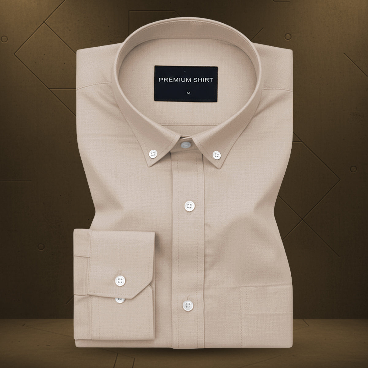 Pack of 2 Oxford Cotton Shirt For Men (White & Beige)