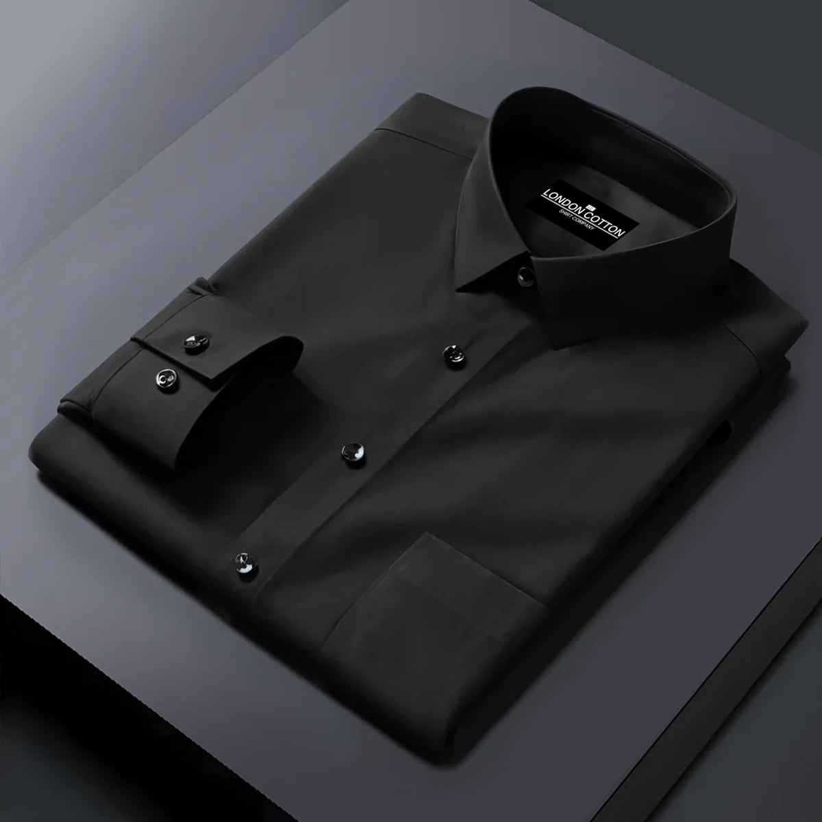 Pack of 2 Premium Cotton Solid Shirt for Man (Black, New Pista)