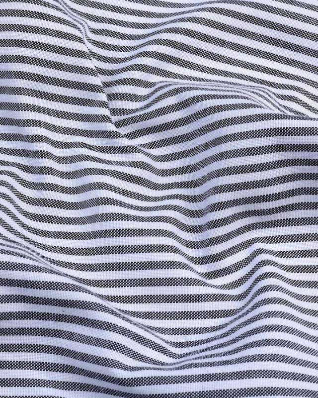 Black Stripe Oxford Premium Cotton Shirt For Men