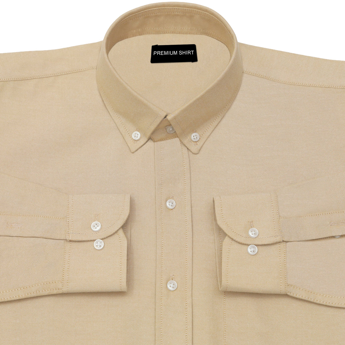 Oxford Cotton Cream Shirt For Men
