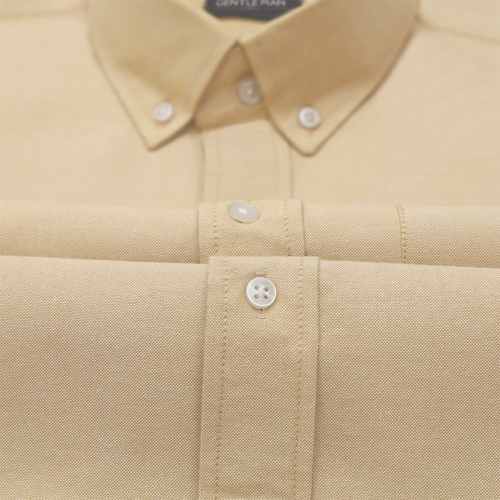 Pack of 2 Oxford Cotton Shirt For Men (Lime Green & Cream)